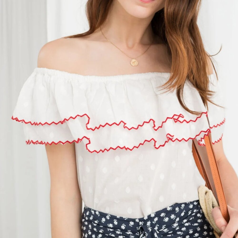 Ruffled Off Shoulder Top